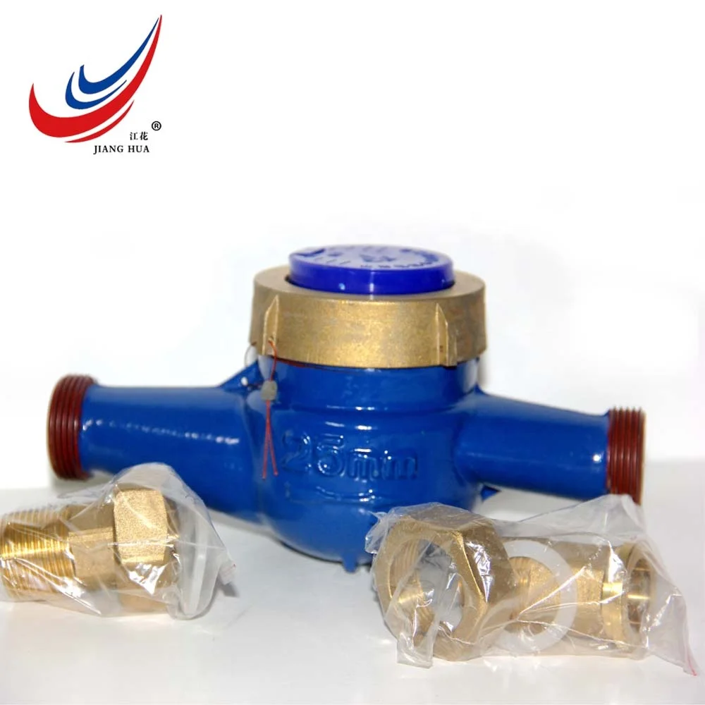 32mm Sealed Water Meter Brass Body Mechanical Water Meter For Garden