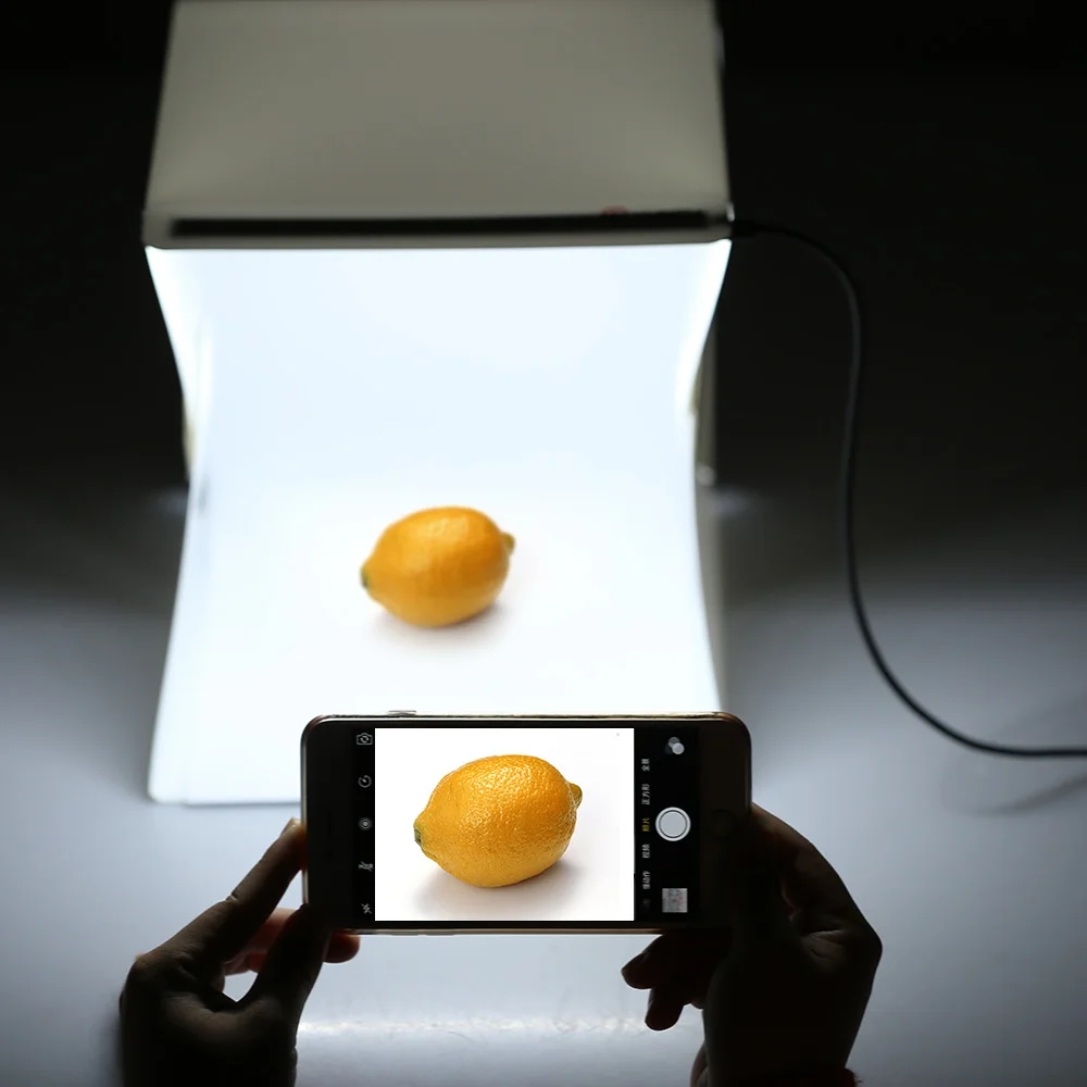 Portable Folding Lightbox Photography LED Studio for iPhone Samsang LG HTC Smartphone Digital DSLR Camera