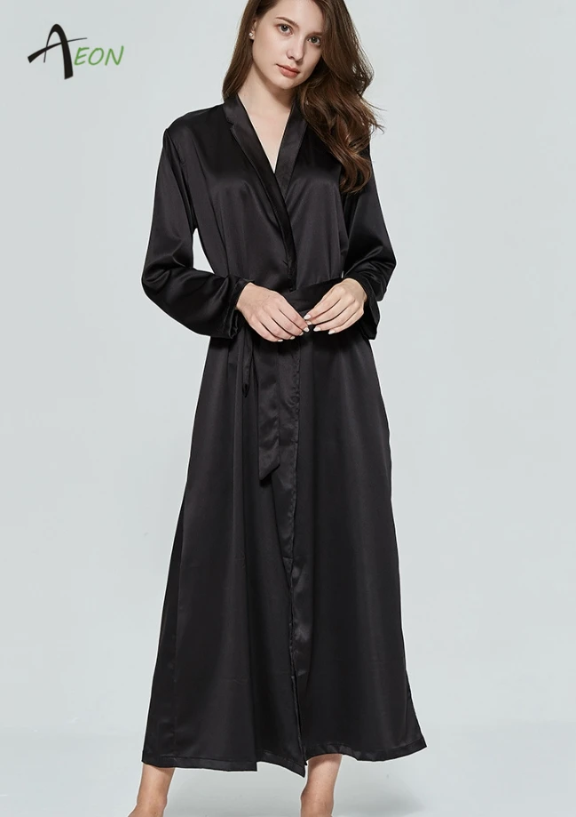 Black And Red Bridal Long Robe Silk Long Satin Robe Buy Bridal Long