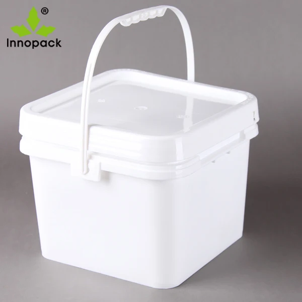 square plastic pails with lids