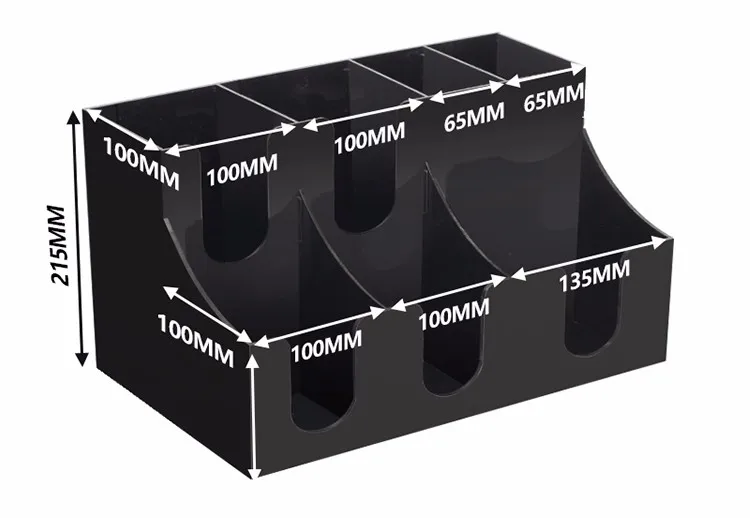 Conference Room Snack Shop Organizer Plastic Cup Stent Condiment Frame ...