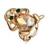 Good Coin Frog Rings Made With Austrian Crystal SWA Elements Wedding Jewelry