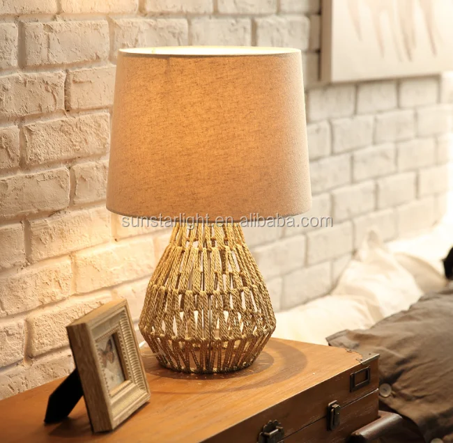 rattan table lamp