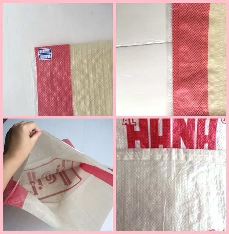 Polypropylene woven potato packing red color sack roll