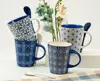 Fashion design ceramic fine stoneware vintage blue& white dinnerware set porcelain tableware from china
