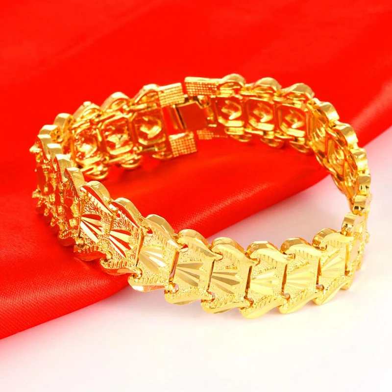 Wholesale 18k Gold Plated Bracelets Bangles For Men Buy Gold Plated