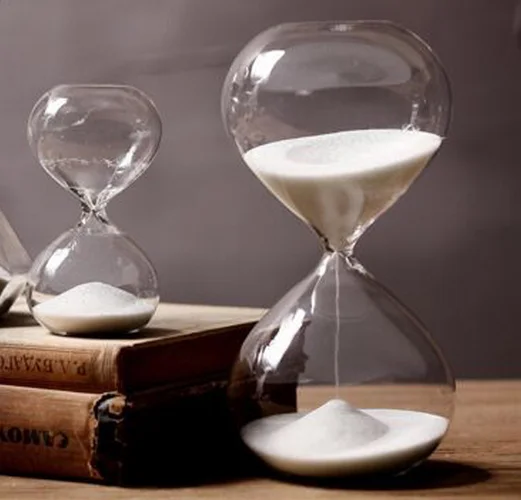 hourglass, 60 minutes sand timer-white sand.