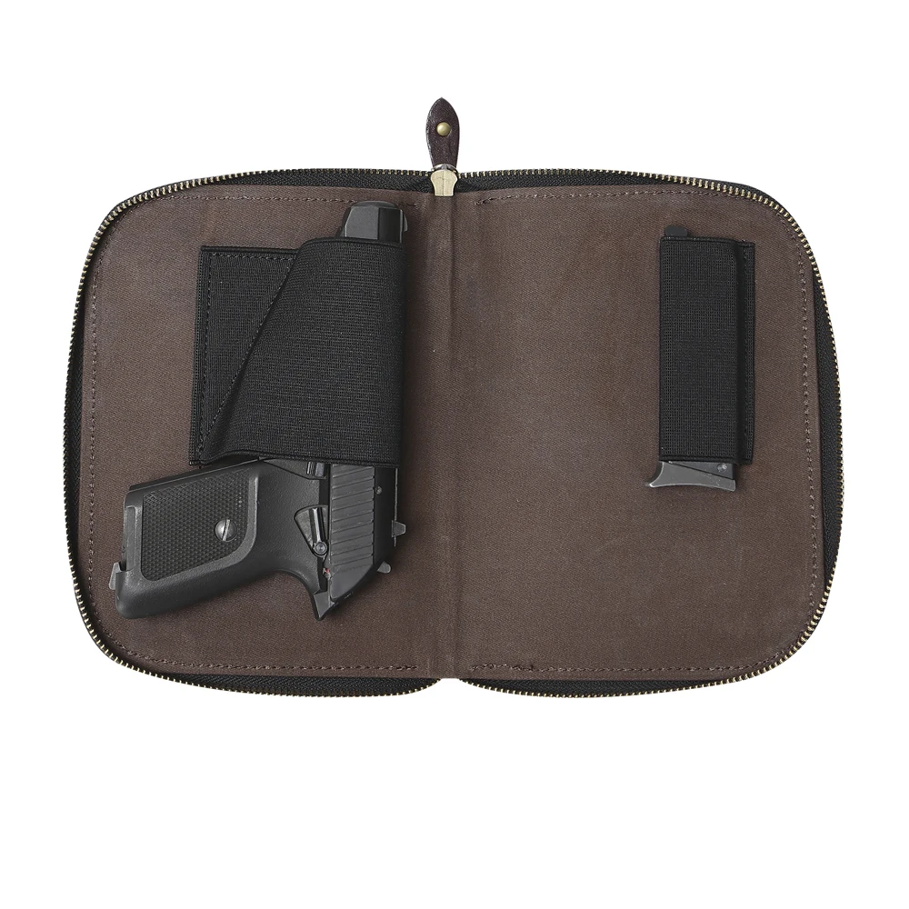 Tourbon Genuine Leather Small Notebook/day Planner Concealed Carry