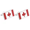 Wholesale Canada Flags Men Cufflinks Soft Enamel Alloy Cufflink Custom Logo Manufacturer