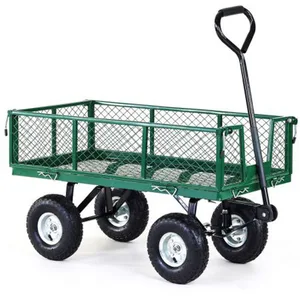 Folding Garden Wagon Utility Trolley Nursery Lawn Cart Folding Garden Wagon Utility Trolley Nursery Lawn Cart