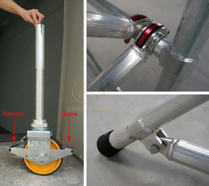 Outdoor aluminium scaffolding tower material for sale 