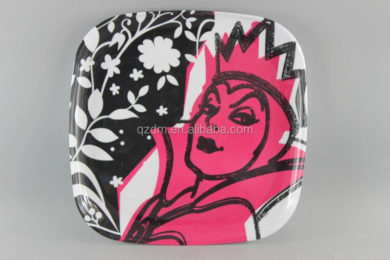 11inch Square Melamine Dessert plate Plastic cake plate