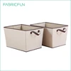 Fabricfun Multipurpose Canvas Fabric Foldable Storage Bin Storage Basket with Handle