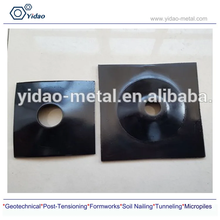 China carbon steel anchor plate and anchor nut used in post-tensioning systems, prestressed concrete ,deformed bars
