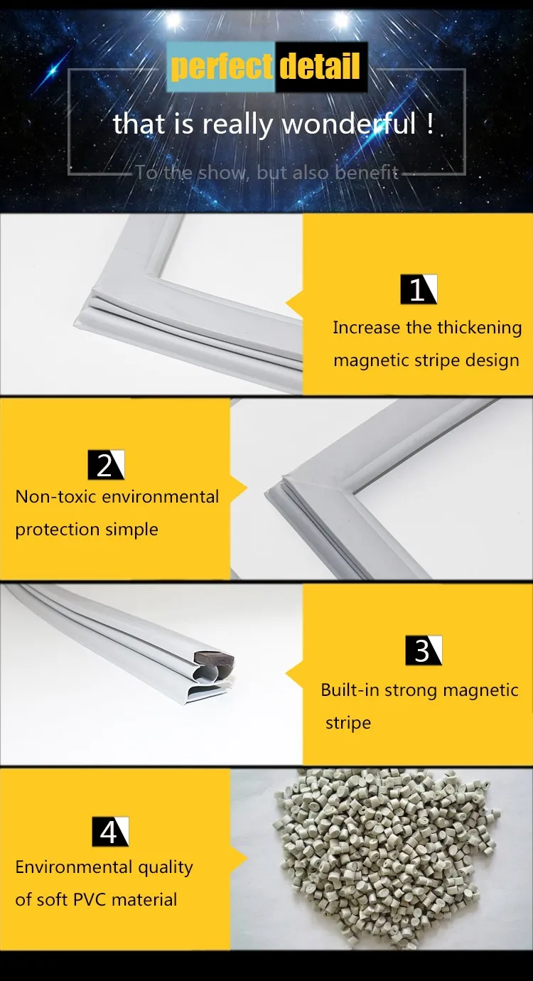 Pvc Rubber For Fridge Refrigerator / Freezer / Icebox / Cold Storage