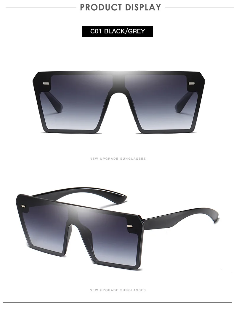 Buy Wholesale China New Style One-piece Square Sunglasses Men And