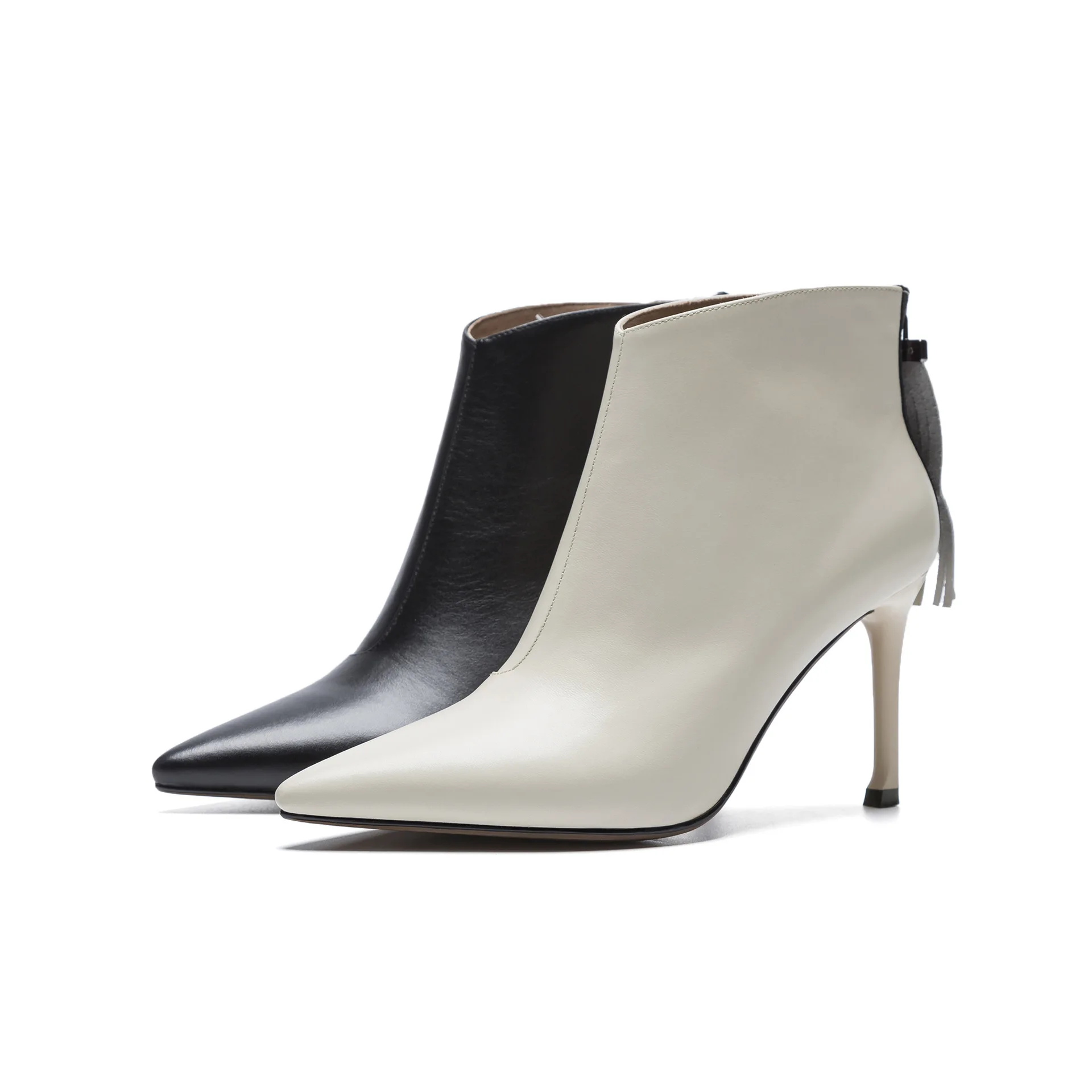 black and white rubber shoes