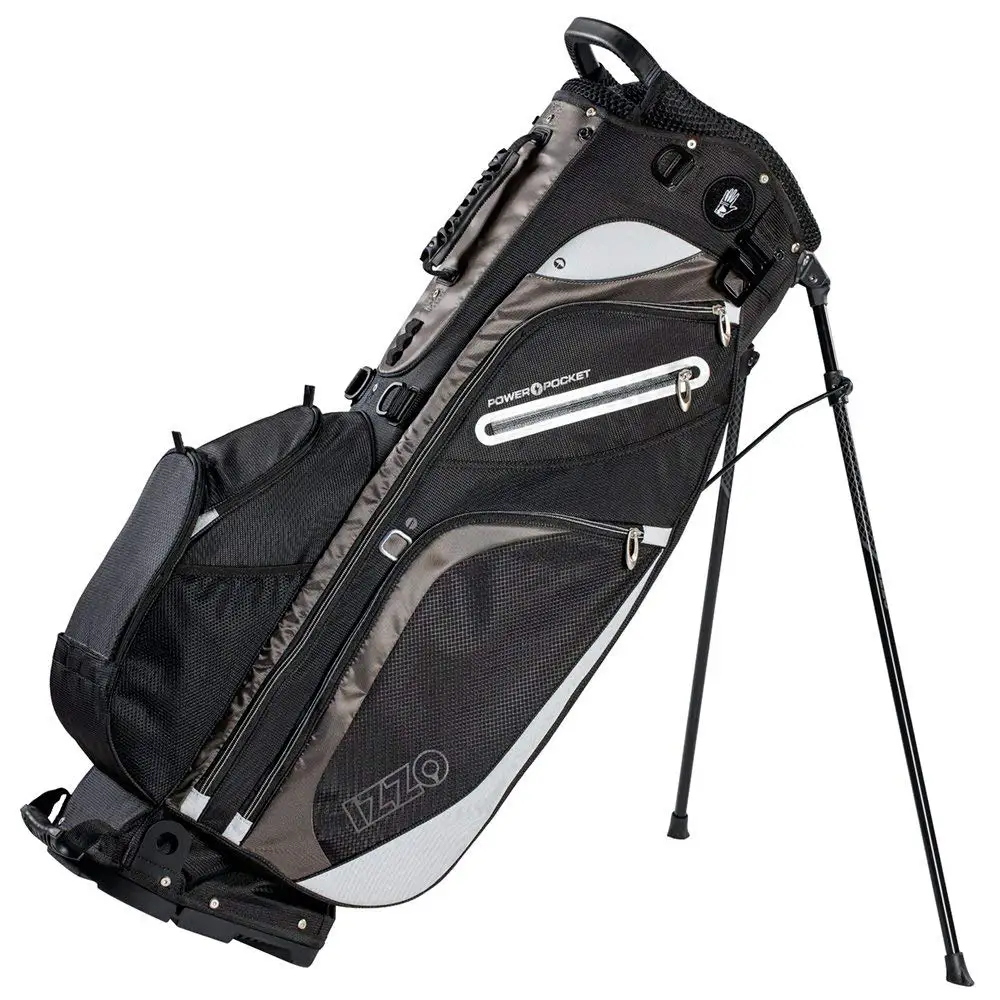 IZZO Versa Stand Golf Bag - Black, Red, Green or Blue - Golf Hybrid Stand Bag, Riding Hybrid Golf Stand Bag, Walking Hybrid Golf Stand Bag - Black, Red, Green and Blue Golf Stand Bag