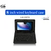 80 keys black slim abs material pu 8 inch tablet case for tablet with usb keyboard