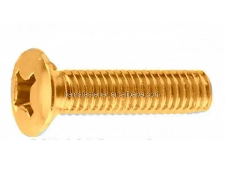 Brass Slotted Raised Countersunk Head Wood Screw Slotted Oval Screw