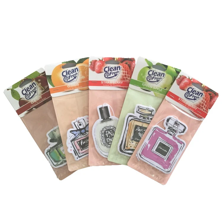 Oem High Quality Customized Logos Colorful Scents Initial Bulk Car Air