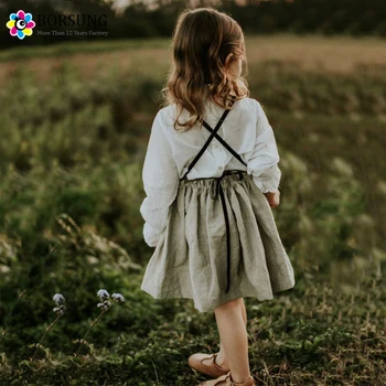girls linen overalls