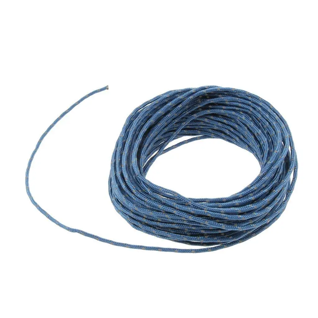 MagiDeal 2.5mm 50ft Camping Tent Reflective Guyline Rope Awning Tarp Paracord Outdoor Camping Accessories