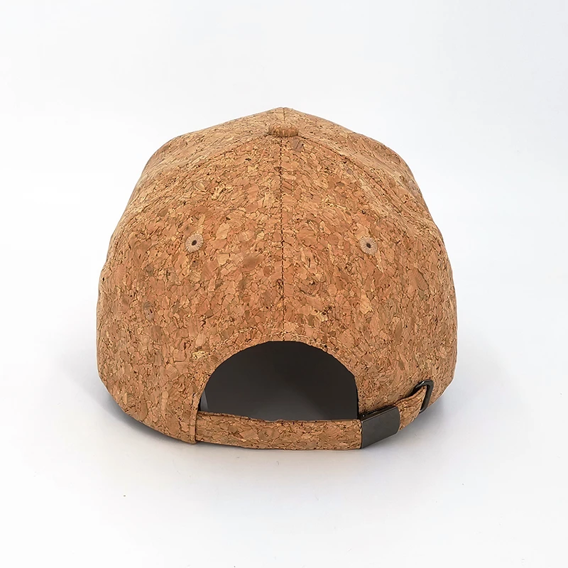 Real Cork 6 Panel Baseball Cap With Puff Embroidery,Real Cork Hat,Cork