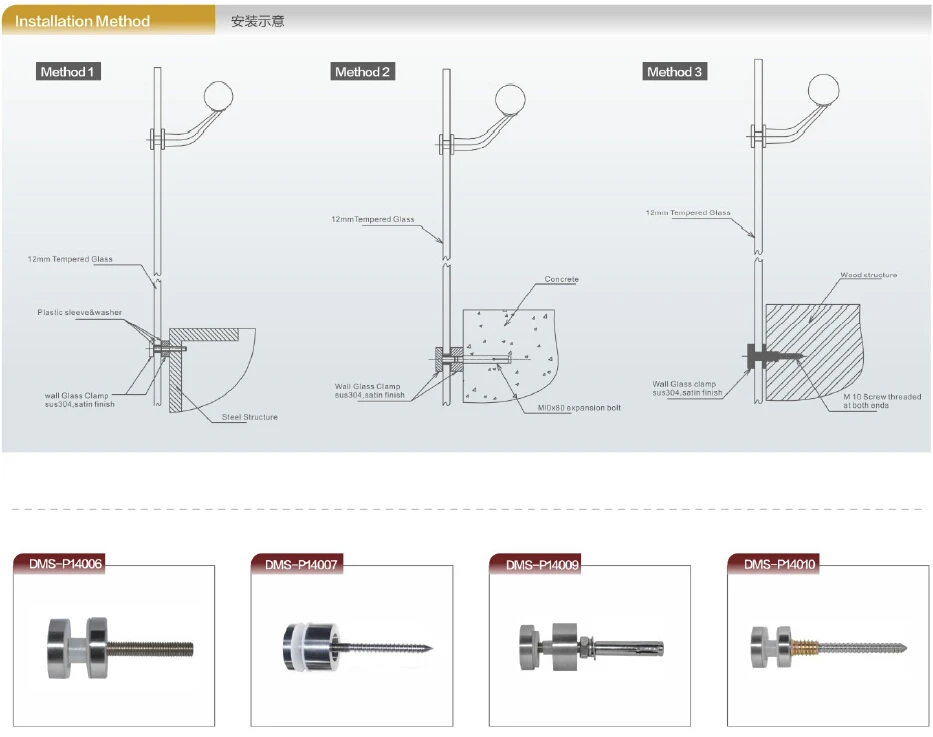 Frameless Glass Standoff Hardware For Balustrade Buy Glass Standoff Glass Standoff Hardware Frameless Glass Standoff Product On Alibaba Com