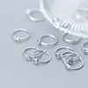 Wholesale Fashion Sterling Silver 26 Alphabet Ring New Design Initial Letter G M J T Engagement Ring For Girls Women