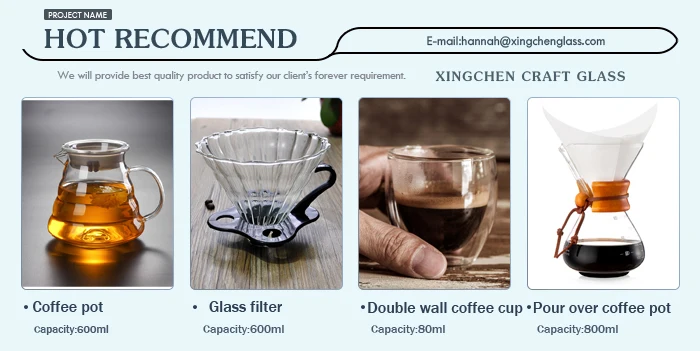 hot sale glass coffee pot coffee cup filter