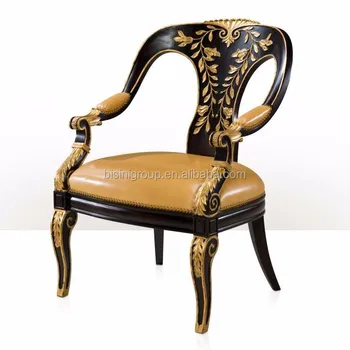 Exquisite Elegant English Style Replica Black And Gold Carving