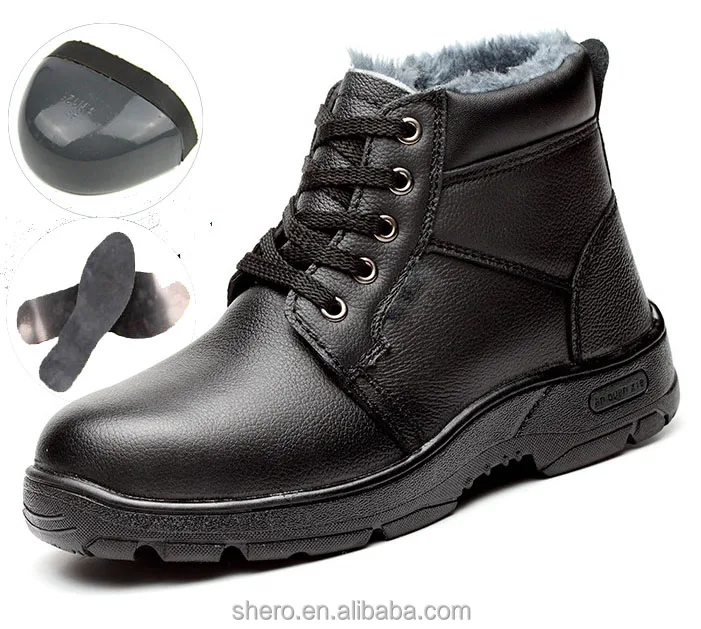 Warm High Ankle Safety Shoes With Floss Lining For Snow - Buy Safety ...