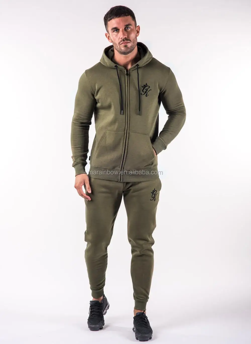 Olive green just do it tracksuit Clearance