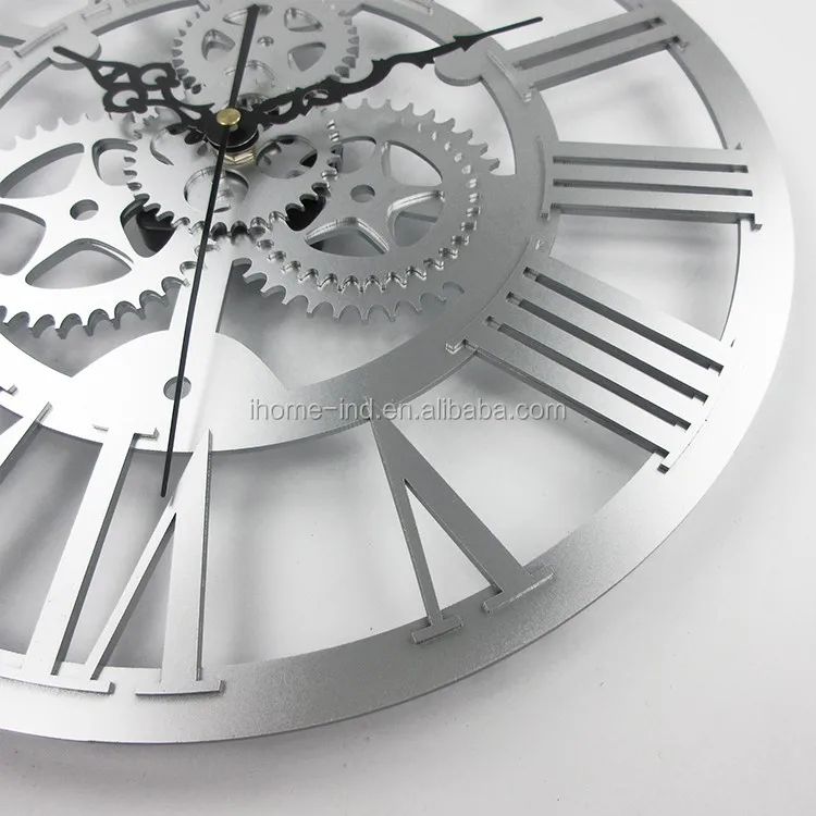 Reloj Mecánico De Pared Con Engranaje Grande,Digital,Para Decoración