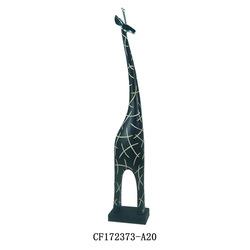 Resin desktop decoration painting finish giraffe statue home decor details