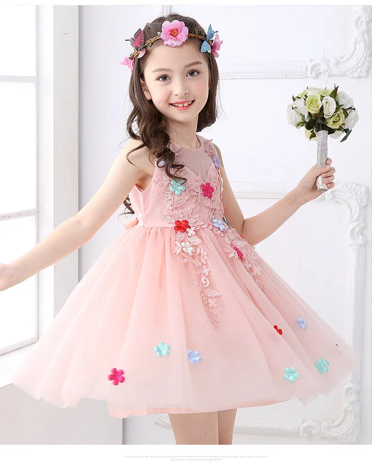 2017 Lace Peach Kids Dress Imported Kids Dress - Buy Imported Kids ...