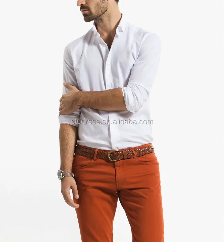 brown trouser matching shirt