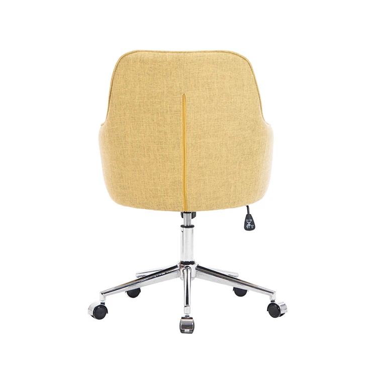 Modern Style Yellow Fabric Adjustable Ergonomic Soft Lounge Home Office