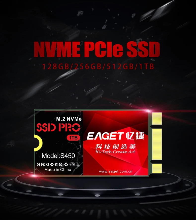 Eaget S450 M2 256gb 512gb 1tb Pcie Nvme 2242 Mm M.2 Ssd Internal Solid ...