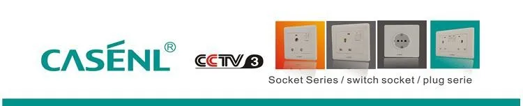 electrical multi socket wall sockets/multi 6 pin plug socket with switch