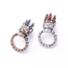 China Manufacturer Custom crown pearl rhinestone skull ring for women