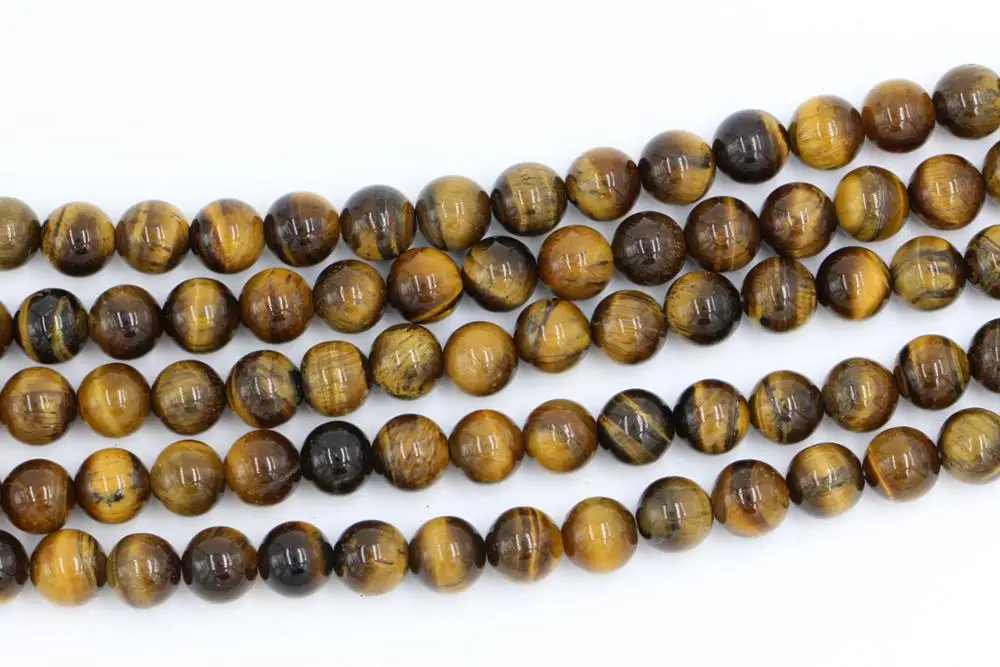 制造商批发 8毫米天然石棕色虎眼高品质松散宝石