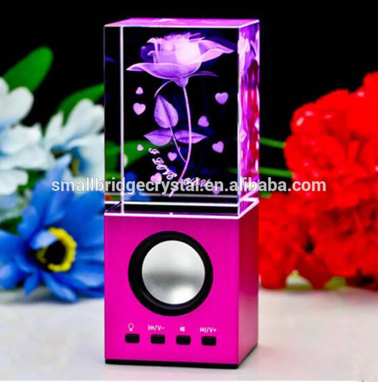 product crystal engraving cube usb portable bt speaker for laptop-27