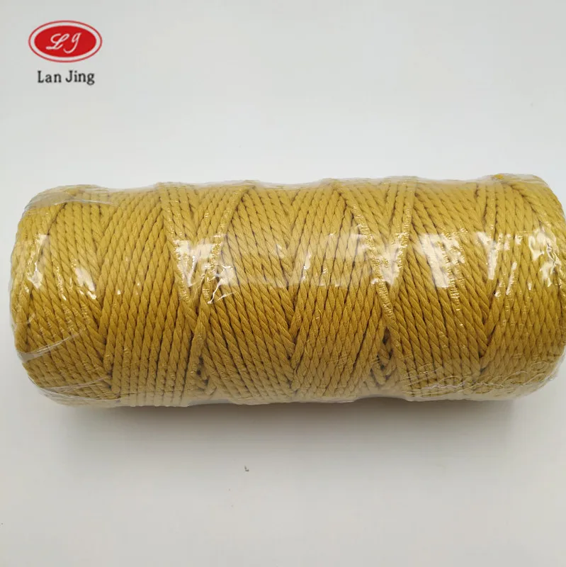 Factory Wholesale 3mm 100 Yard Twisted Cotton Twine Ropes For Macrame