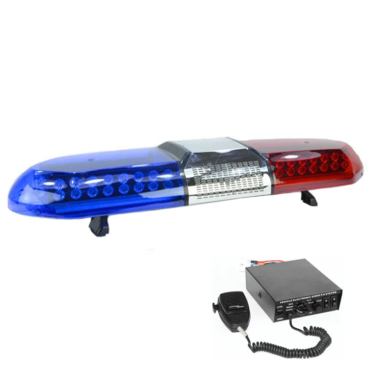Car Roof Vehicle Blinker Oval Led Police Light Bar With 100w Speaker