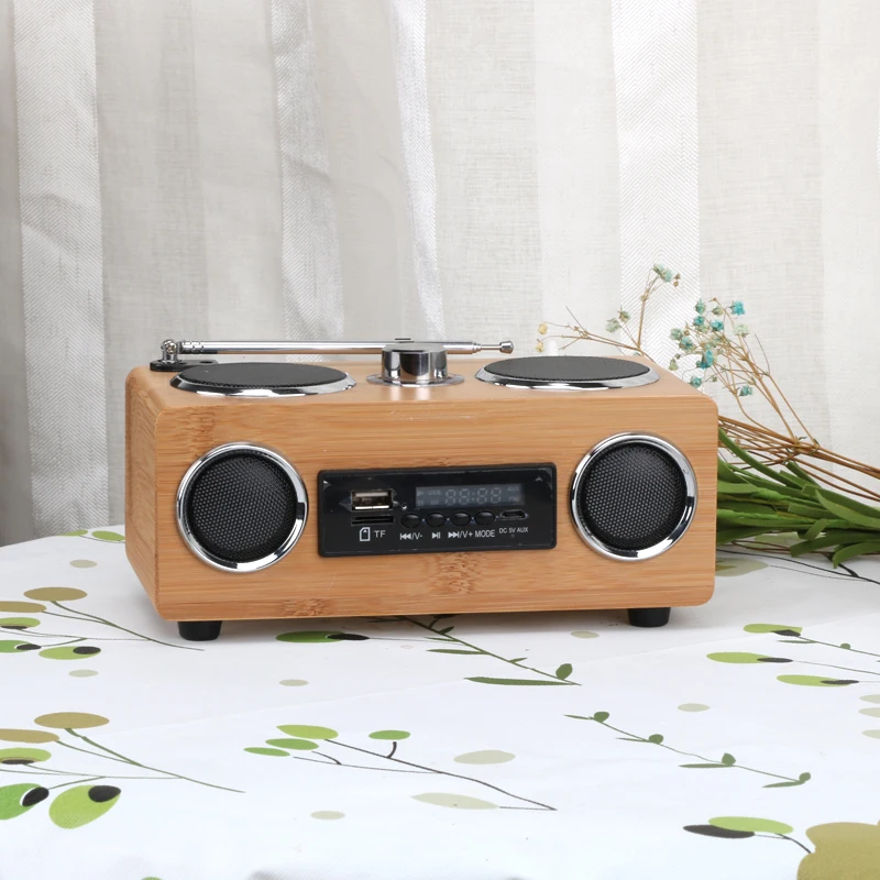 wireless speaker, bamboo speaker, Bluetooth speaker, wood speaker, fm radio speaker, portable speaker, wooden speaker