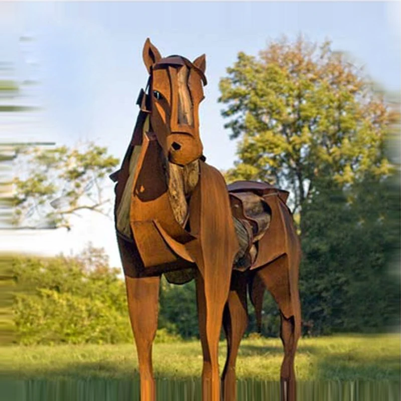 life size wooden horse