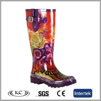 paisley rain boots