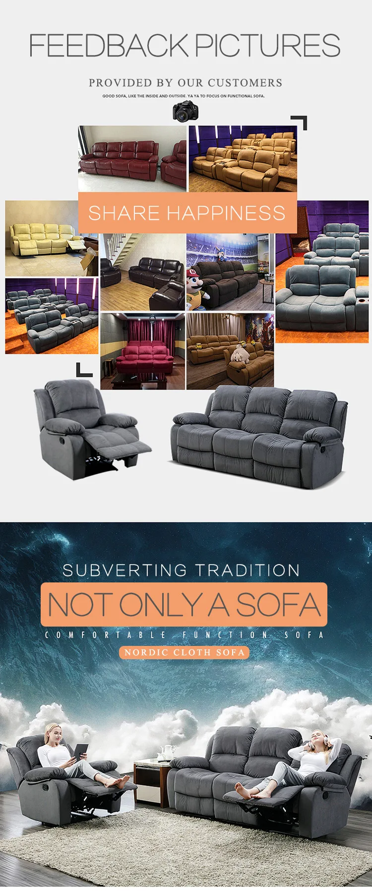 leather recliner sofa